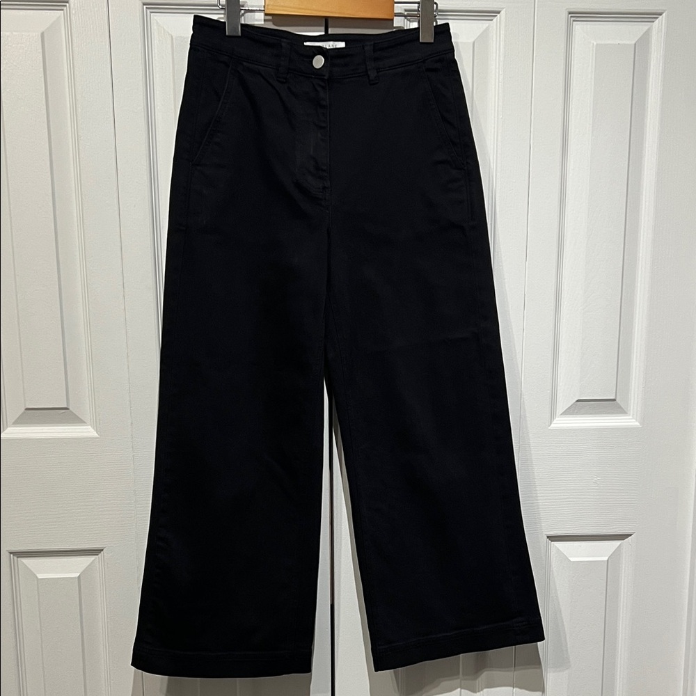 Madewell Black High Rise Wide‎ Leg Ankle Pants Jeans Size 6